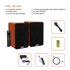 Monitor de Áudio Tomate MTS-2056 100W Bluetooth HDMI ARC Óptico