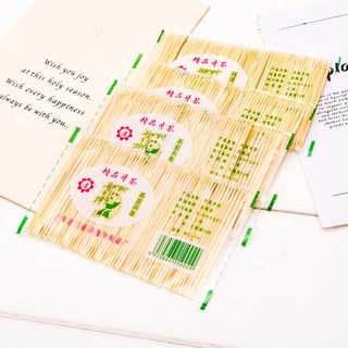 Palito fino de bambu de duas cabeças descartável, doméstico, comercial, portátil, restaurante, escavação de bambu em mas