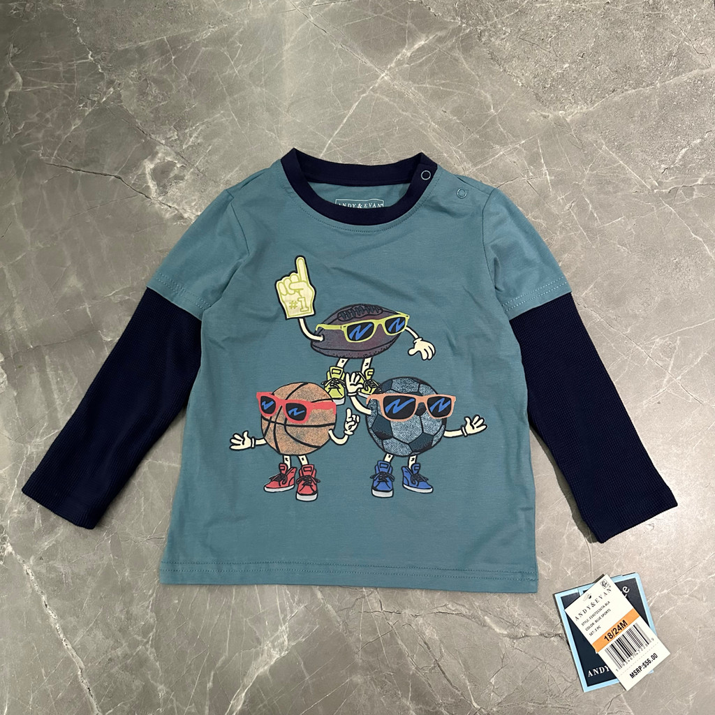 Pedido Original de comércio exterior exportado para A Europa América Único bebê crianças camiseta de manga comprida verã