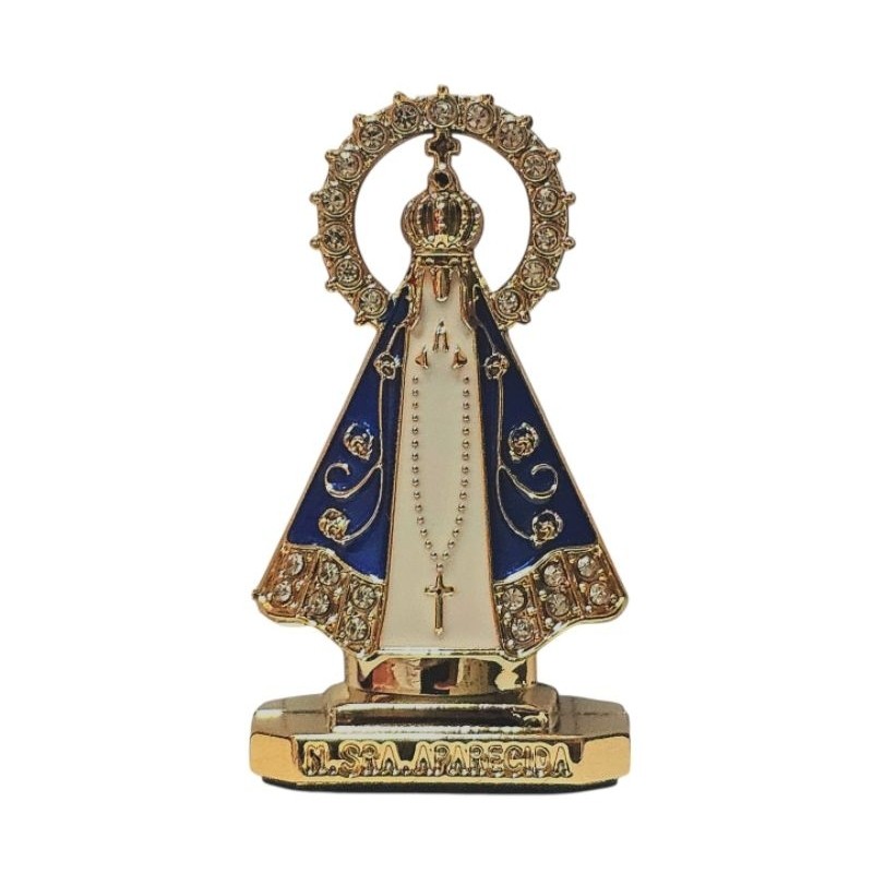 Kit 1/2/3/5 Mini Santinha Nossa Senhora Aparecida Dupla Face para Carro e Decoração
