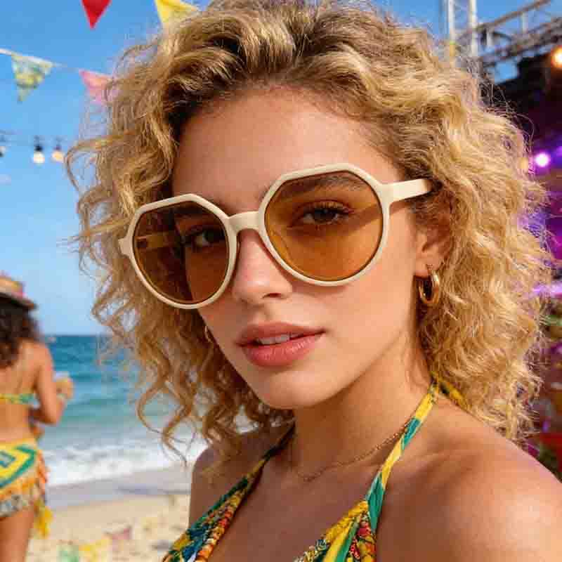 Europeu americano óculos de sol senhoras pára-sol protetor solar óculos grande quadro moda feminina óculos de sol