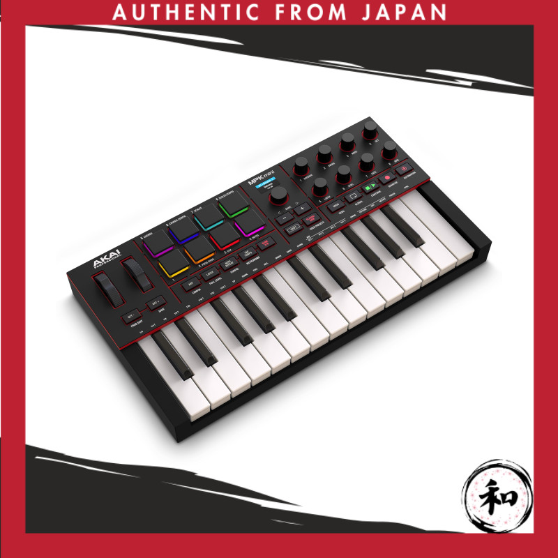 Akai Professional MPK Mini IV Controlador MIDI USB-C para Teclado — Para Iniciantes e Produtores Musicais — Pads de