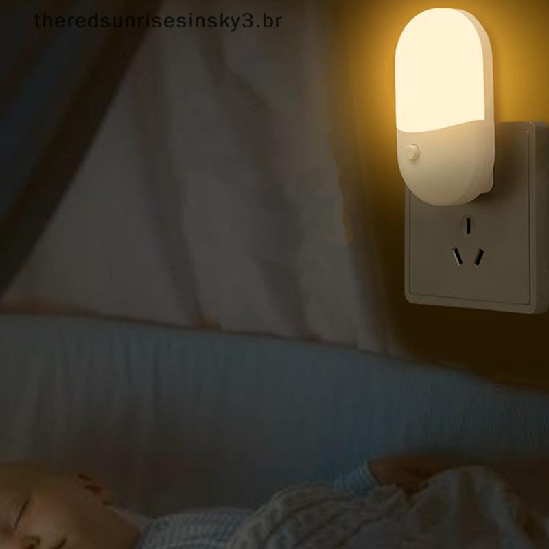 TSBR Crepúsculo Ao Amanhecer Automático LED Luzes Noturnas Parede Plug In Sensor De Luz Lâmpada Branca Quente Para Crian