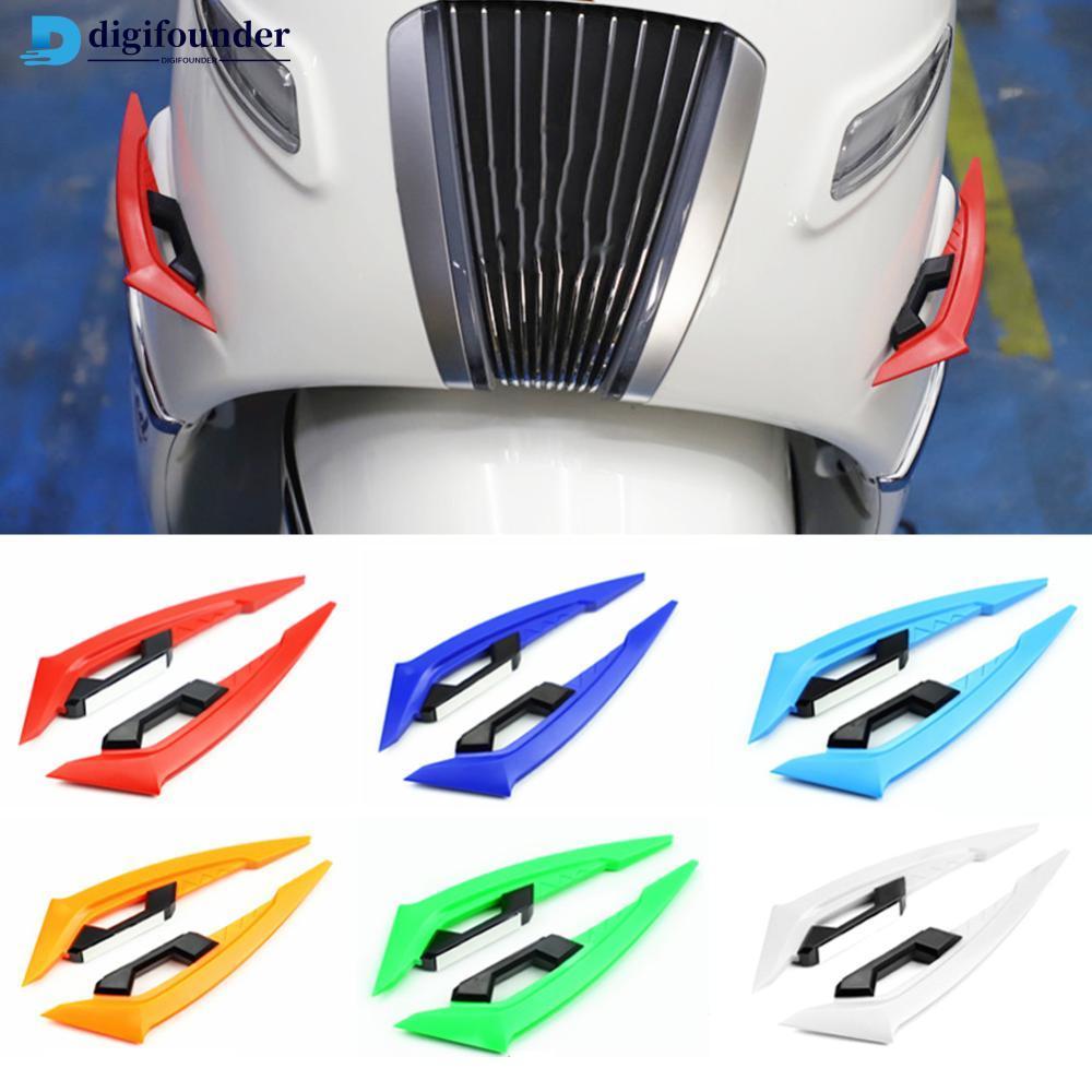 DIGIFOUNDER 2 Peças Winglets De Motocicleta Spoiler Lateral Dianteiro Conjunto De Asa Aerodinâmica De Vento Fixa Com Ade