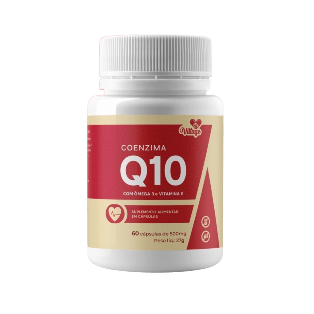 Coenzima Q10 Vittage + Ômega 3 e Vitamina E – 60 Cápsulas