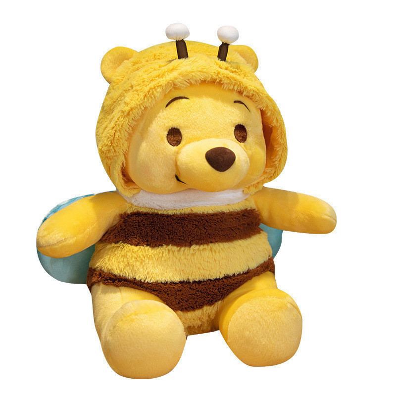 Abelha Winnie the Pooh Boneca de pelúcia Boneca criativa Vestir Winnie the Pooh Travesseiro presente para namorada