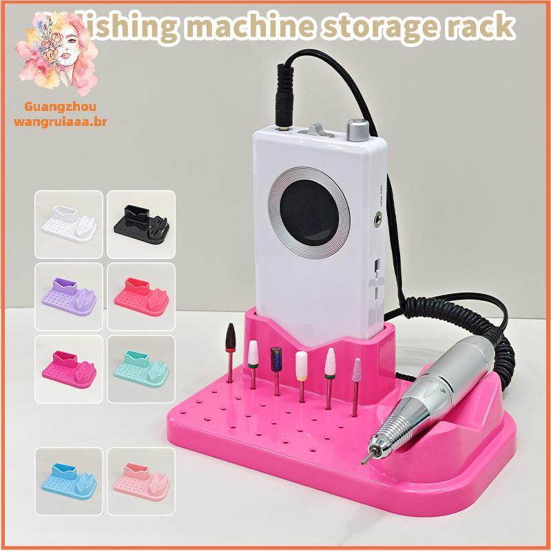 [GZ] Suporte Para Brocas De Unhas , Display Treinamento Acessórios Arte Em Ferramentas De Manicure DIY , 24 Furos , Arma
