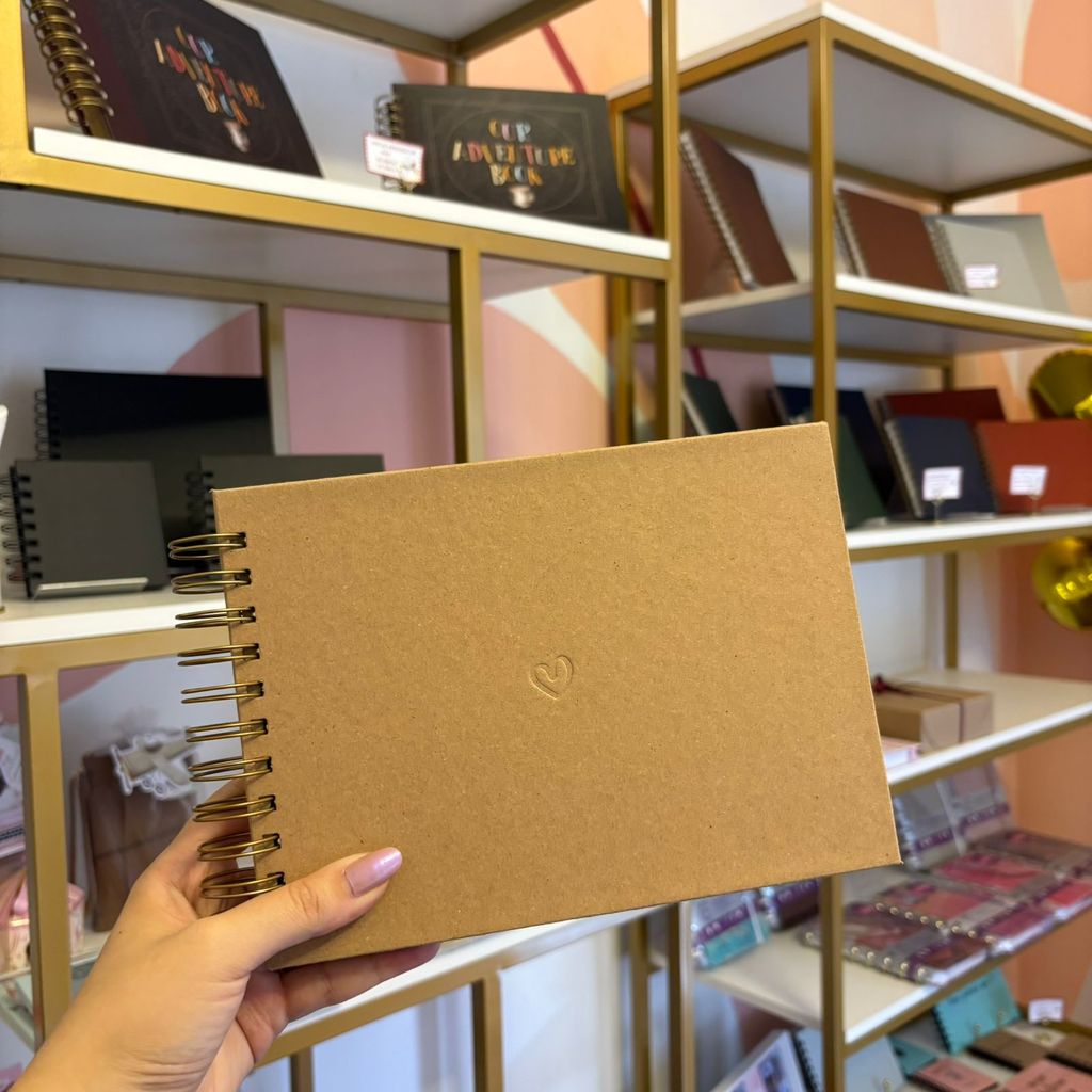 Álbum Scrapbook Kraft Liso A5 C/30 Folhas Kraft