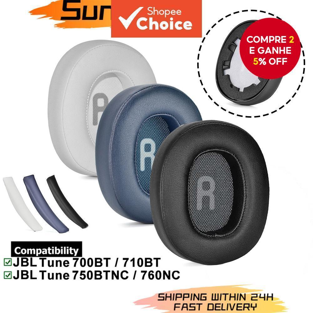 Almofadas de Substituição para Fones de Ouvido JBL TUNE 700BT 710BT 720BT 750BT 760BTNC – Espuma de Memória