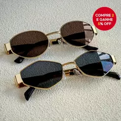 Óculos De Sol Ovais Vintage Com Proteção UV400 , Armação De Metal Para Mulheres E Homens