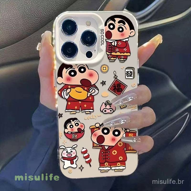 Capa para iPhone 17 16 15 14 Series, Capa Espelhada Refletiva com Proteção Anti-impacto nos Quatro Cantos
