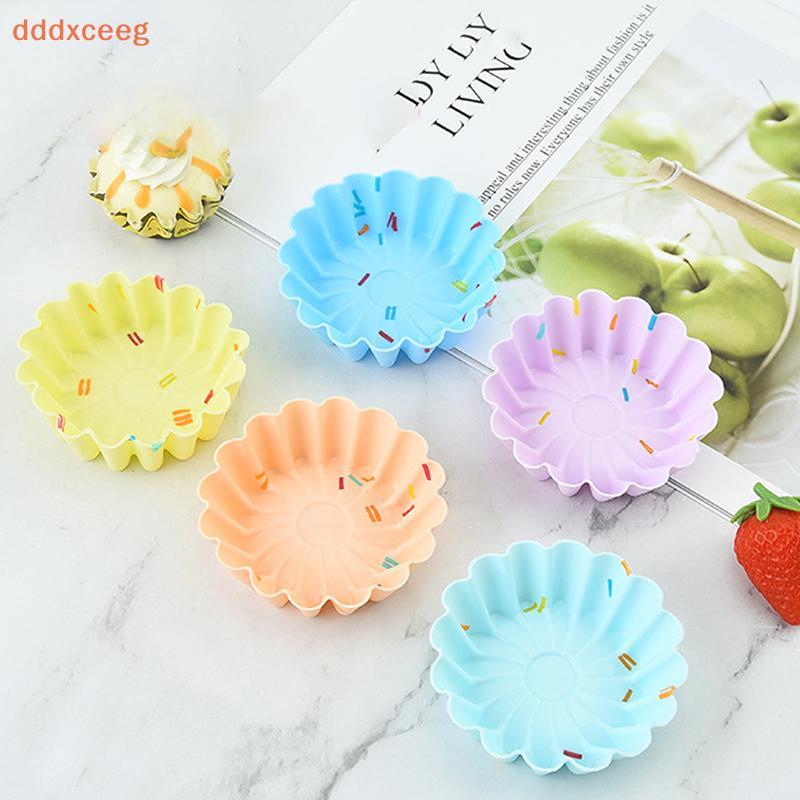 [dddxceeg] 5 Pçs/Set Silicone Bolo Copo Molde 3D Redondo Quadrado Coração Forma Muffin Cupcake Cozinha Bakeware Maker DI