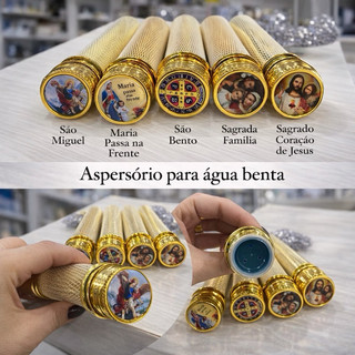Aspersório Porta Água Benta Santos Diversos Religioso imagens 1 unidade