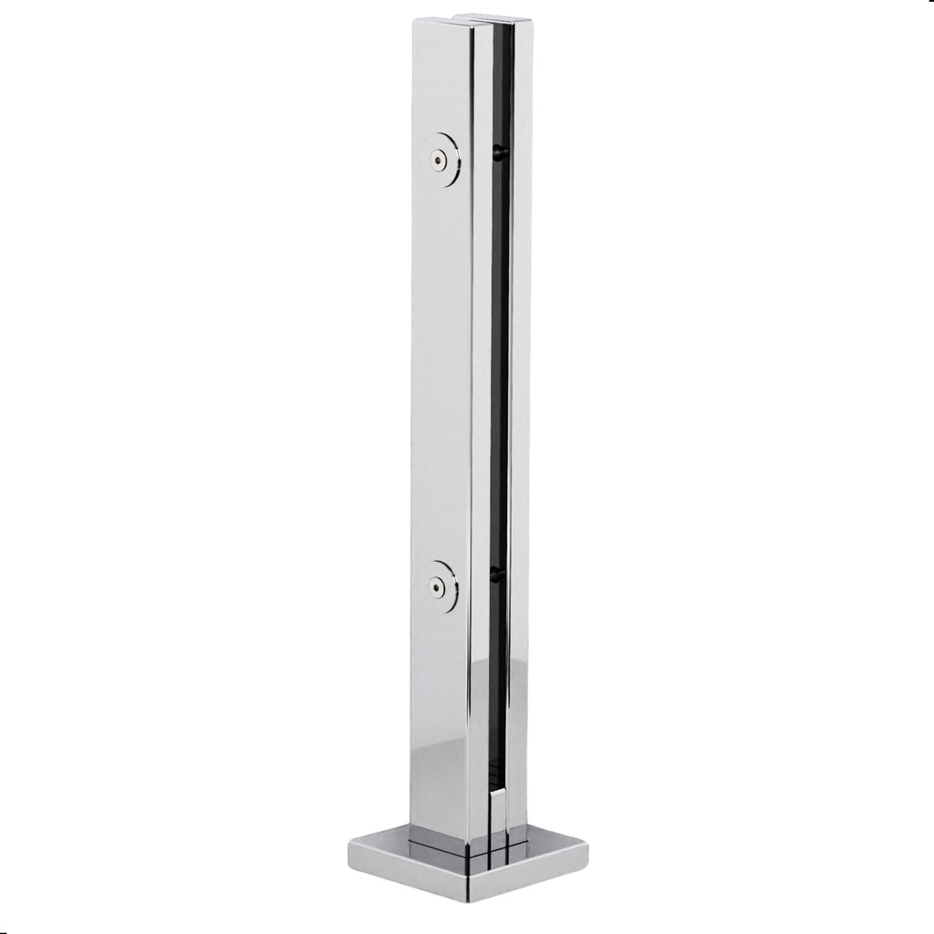 Kit 5 Torre Guarda Corpo Coluna Pinça Inox 40cm Para Vidro