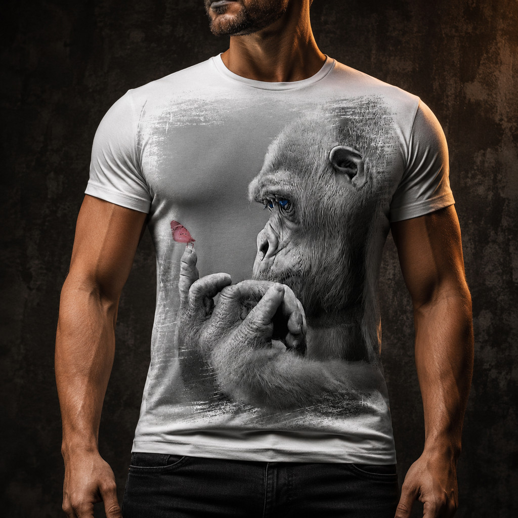 Camisa Camiseta Macaco Monkey Gorila Primata 2