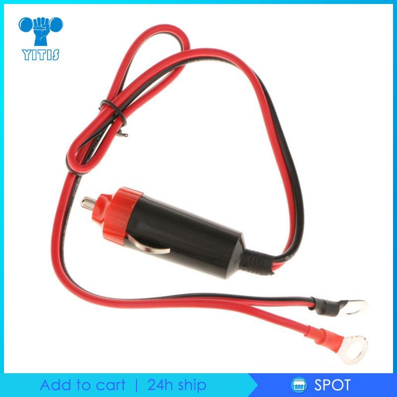 [Yitis] Cabo Adaptador De Plugue Macho De Cigarro 12V 10A Para Inversor De Energia De Carro