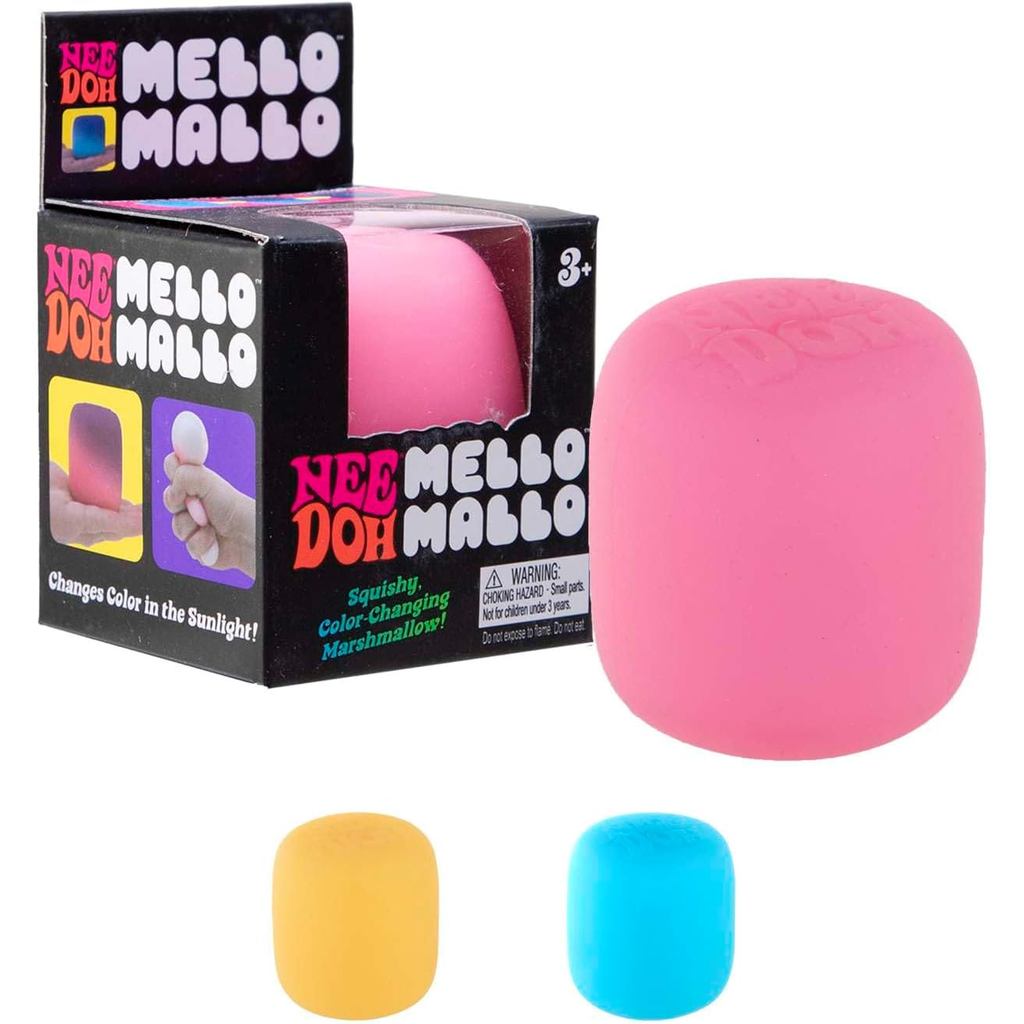 Schylling NeeDoh Mello Mallo - Sensory Toy with a Satisfying Dough Filling - Changes Color in the Sun - Color May Vary (