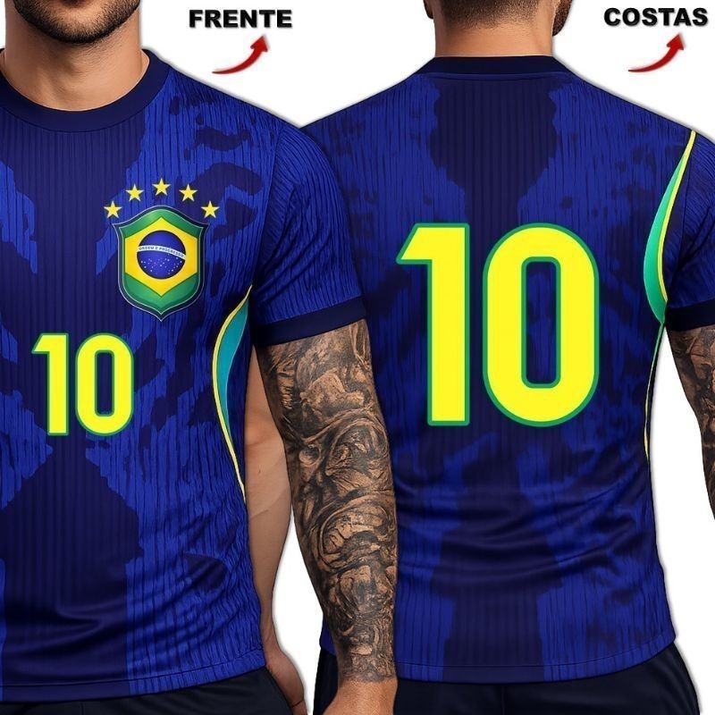 CAMISETA BRASIL NEY TORCEDOR COPA DO MUNDO 2026