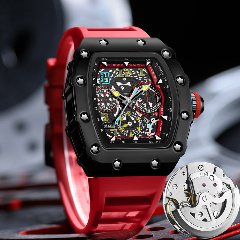 relogio masculino Richard Miller oco versão de alta configuração relógio mecânico masculino à prova dwaterproof água cal