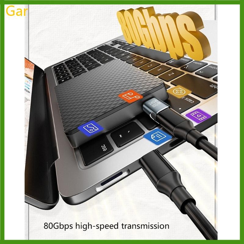 Gar USB C Adaptador Conector Tipo Para Fêmea Conversor Suporte 8K 60Hz Vídeo 240W Potência 80Gbps Transf