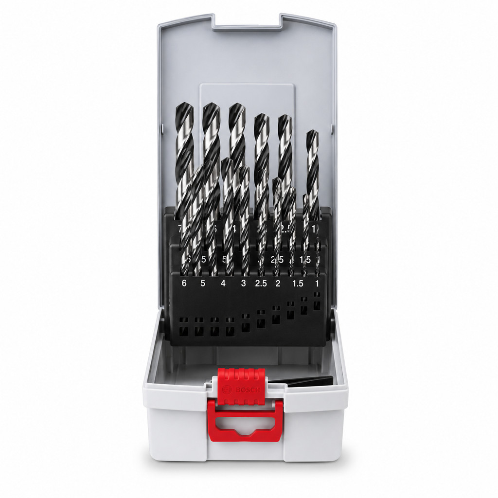 Jogo Brocas para Metal 1 a 13mm Bosch HSS-PointTeQ ProBox com 25 Peças
