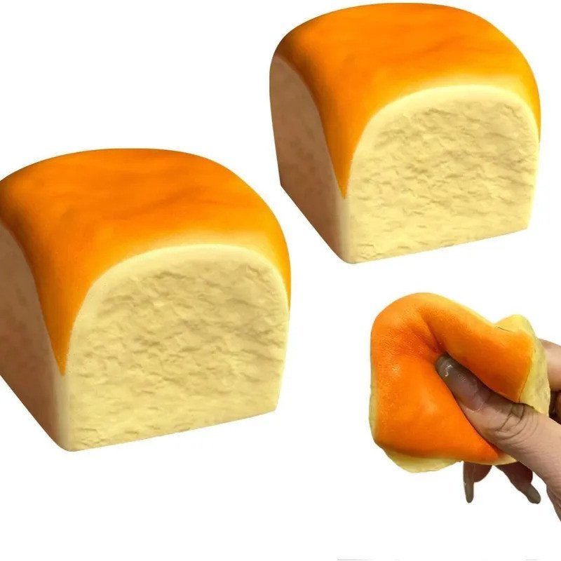 Brinquedo Squishy de Pão Simulado Squeeze Taba, Seguro e Saudável, Material de Silicone de Grau Alimentício, Brinquedo M