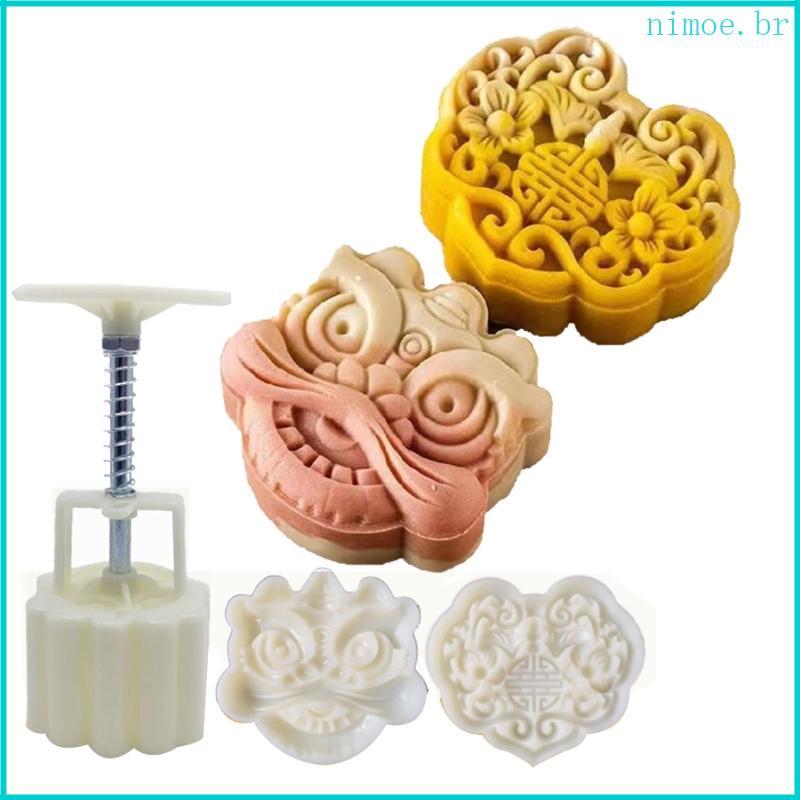 Nim Vários Molde Bolo Lunar, Para Festival Outono, Faça Você Mesmo, Pressão Manual, Decorações Fondant, Fe
