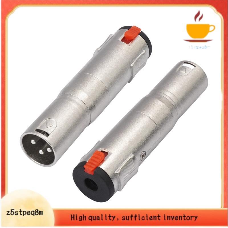 1/4 TRS 6.35mm Fêmea Para 3 Pinos XLR Macho Conversor De Caixa De Metal Adaptador De Iluminação De Áudio Luz De Palco E