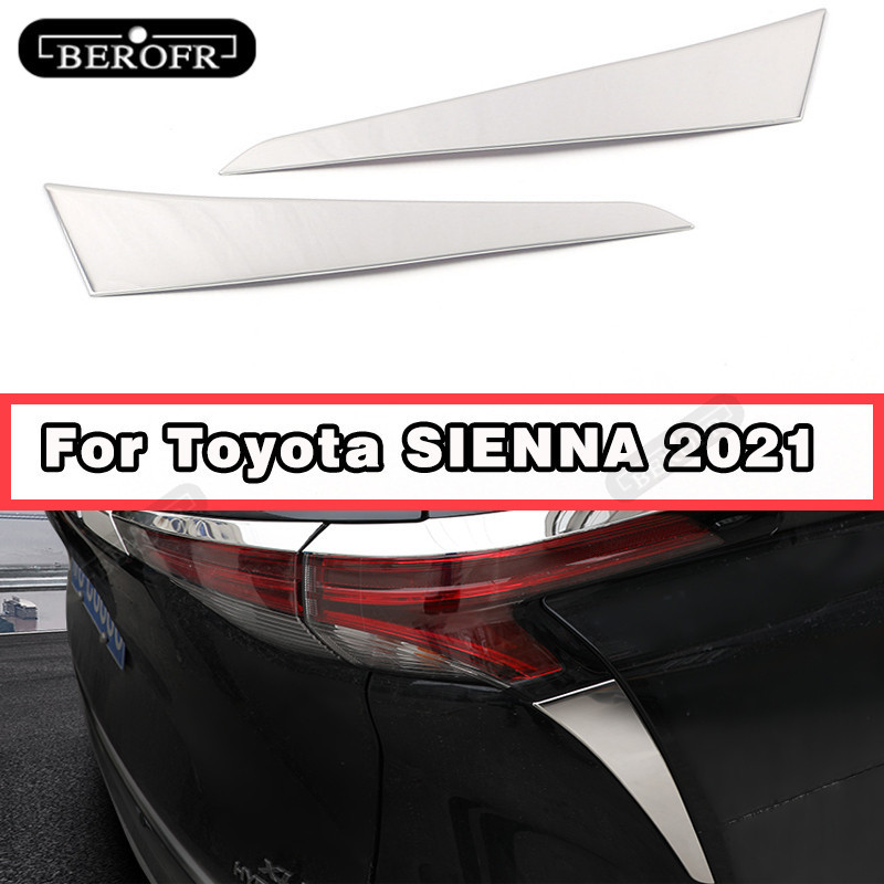 Para Toyota SIENNA 2021 Amortecedor Traseiro Cerca Faca De Vento Luz Nevoeiro Grade Capa Guarnição Navalha Estilo Kit Pe