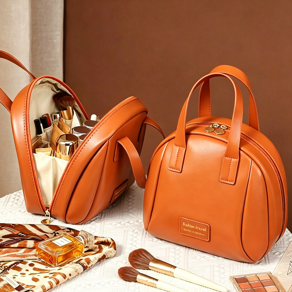 bolsa de maquiagem necessaire feminina grande capacidade multi compartimentos organizadora portatil com alca para viagem