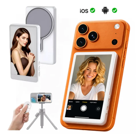 Tela Magnética Monitor Para Celular Sem Fio Smartphone Selfie Vlog Gravação