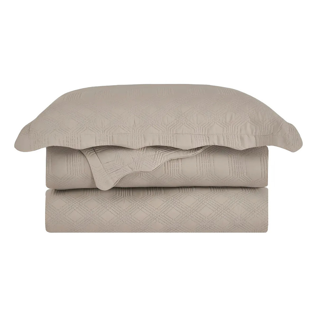 Cobre Leito Queen Bege Matelado Camesa Duque Luxo
