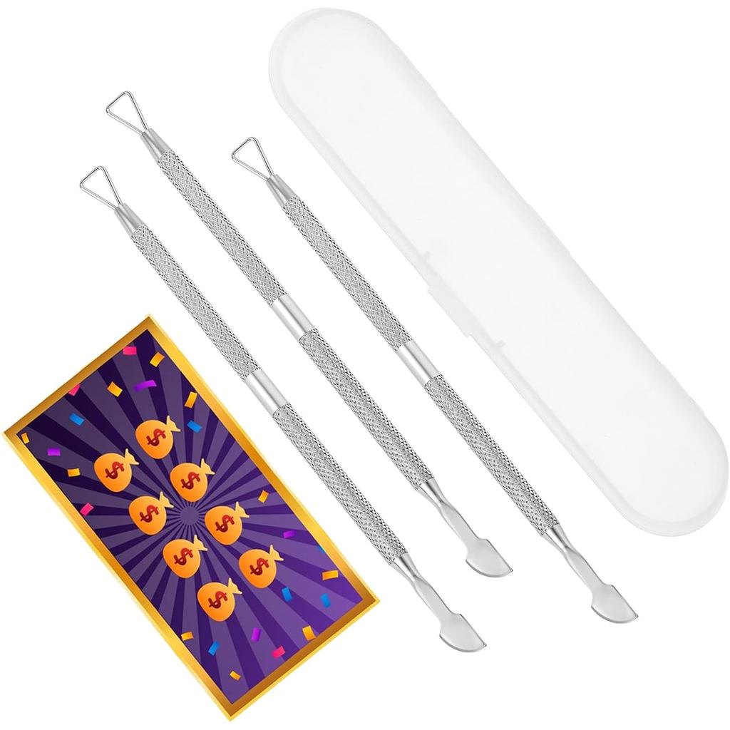 Conjunto de 3 Ferramentas para Raspar Bilhetes de Loteria, Raspador de Metal para Loteria, Ferramenta para Raspar, Raspa
