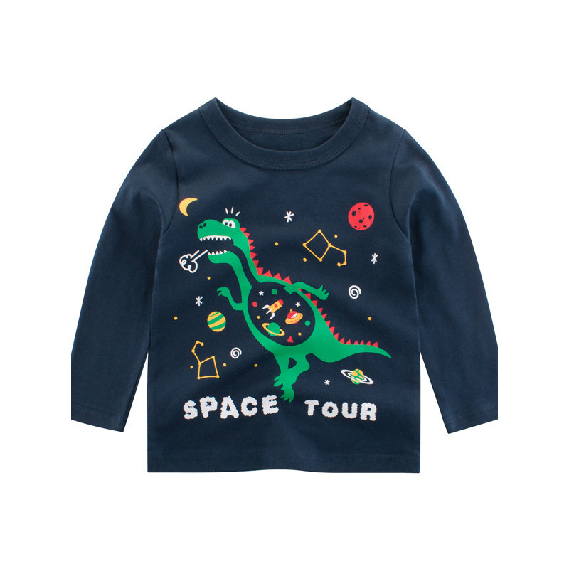 27 crianças marca roupas infantis primavera versão coreana meninos camiseta de manga comprida crianças bebê camisa de fu