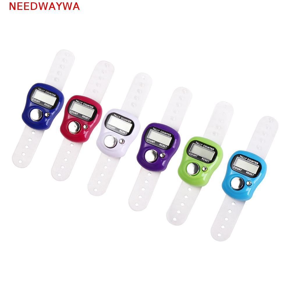 NEEDWAYWA Contador De Linha De Tricô , Eletrônico Portátil De Anel De Dedo , Mini Contadores De Curso Digital