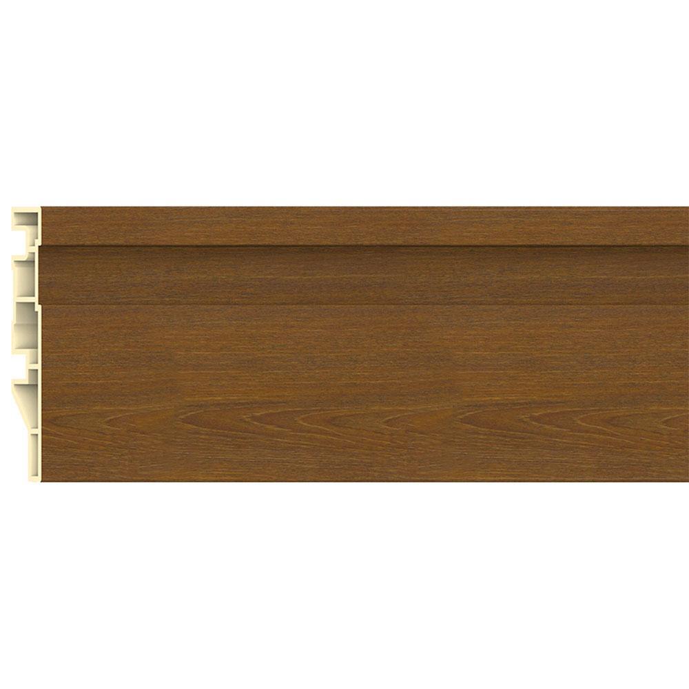 Rodapé PVC Modaza Frisado Cedro, 7 x 285 cm