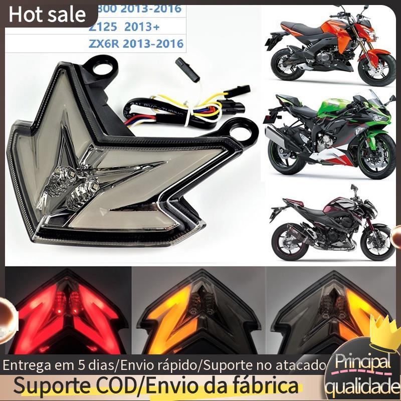 1PC Motocicleta Led Lanterna Traseira Freio Sinal De Volta Traseiro Para Z800 Zx6R Z125