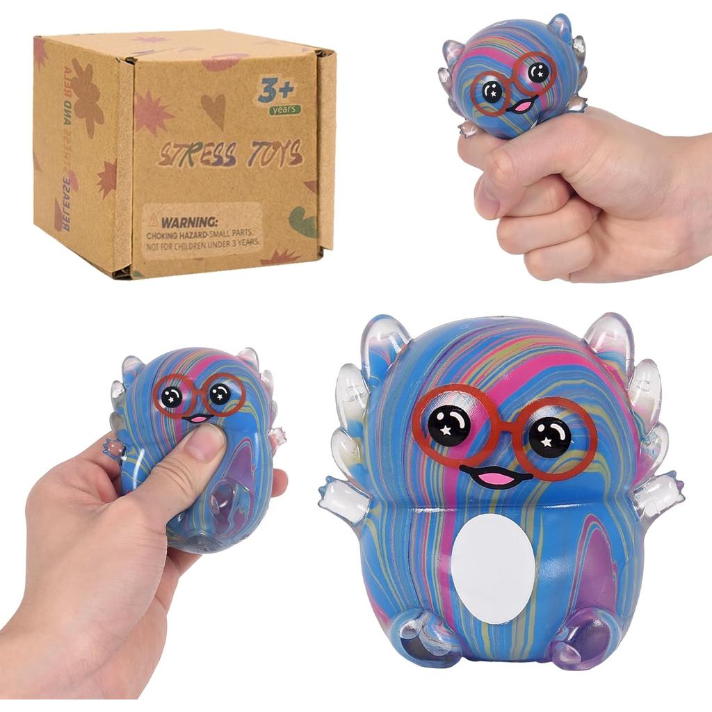Brinquedos Antiestresse Squishy de Axolote – Brinquedo Squishy Graphinza, Brinquedo Sensorial Macio de 1,97 polegadas co