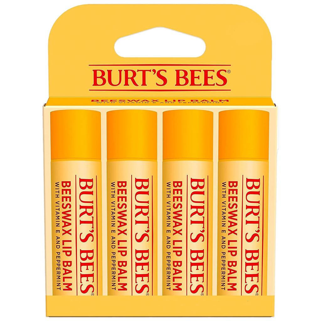 Burt's Bees Lip Balm - Cera de abelha original, bálsamo labial formulado com cera de abelha, incolor, cuidado condiciona