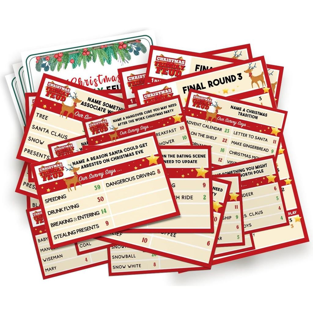 Jogo de Quiz de Natal, Jogo de Quiz Familiar, Noite de Jogos em Família, Quiz de Curiosidades, Jogo de Curiosidades de N