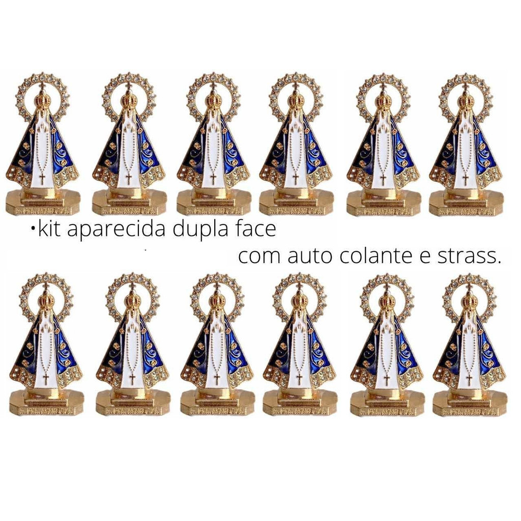 Atacado Kit 12 Santinha Nossa Senhora Aparecida Painel Carro