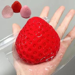 Grande Morango Squeeze Taba Squishy Toy Kawaii Vermelho Rosa Squi