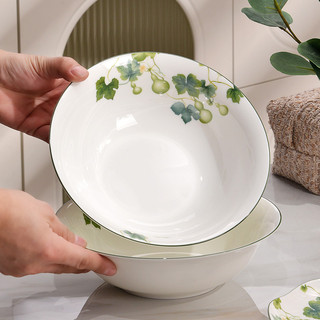 Tigela de sopa T Tangshan Bone China 9 polegadas estilo chinês tigela de sopa grande à moda antiga tigela grande de cerâ
