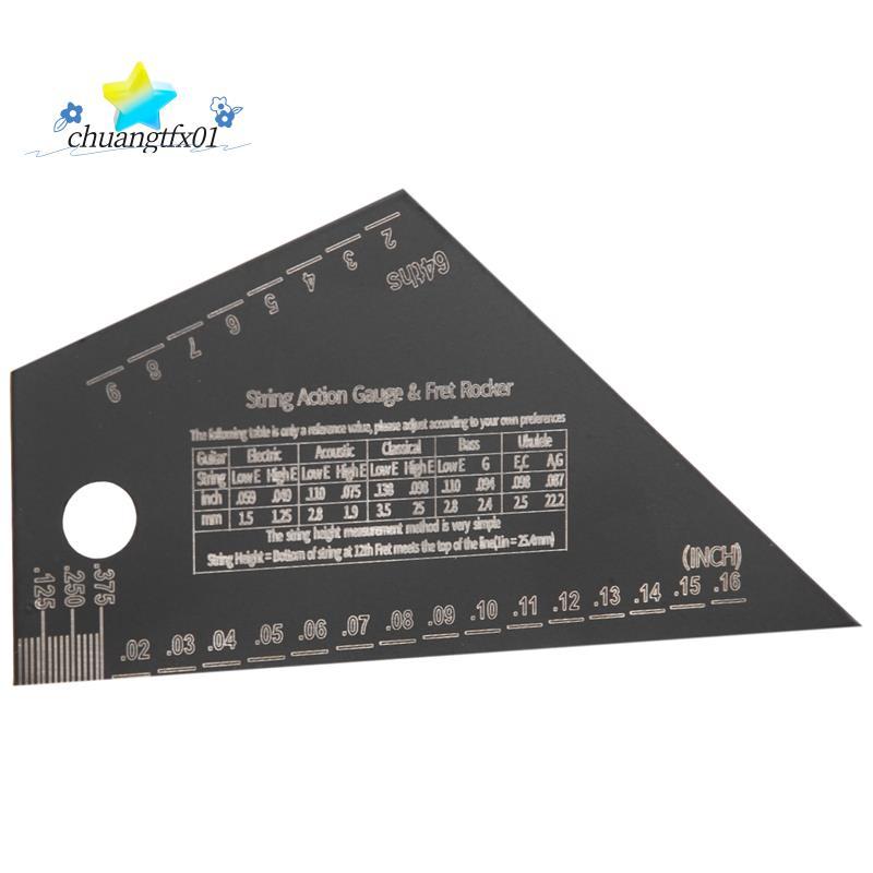 [Promover C] 1 PC Ferramenta De Nivelamento De Traste De Aço Inoxidável Régua De Medição De Escala De Pescoço Para Guita