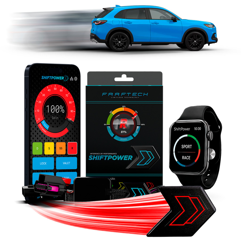 Shiftpower Chip Acelerador Tira Atraso Pedal HR-V 2014 até 2026 FT-SP20+ Carplay