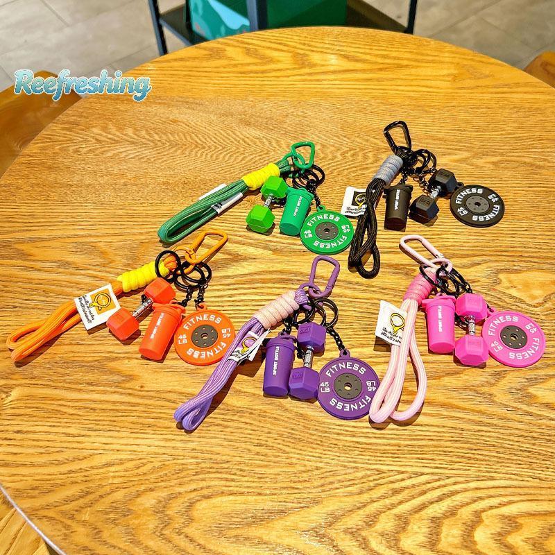 Criativo Mini Série De Fitness Placas De Barra Chaveiro Com Bule Kettlebells Em Forma De D Simulação Halteres Copos De Á