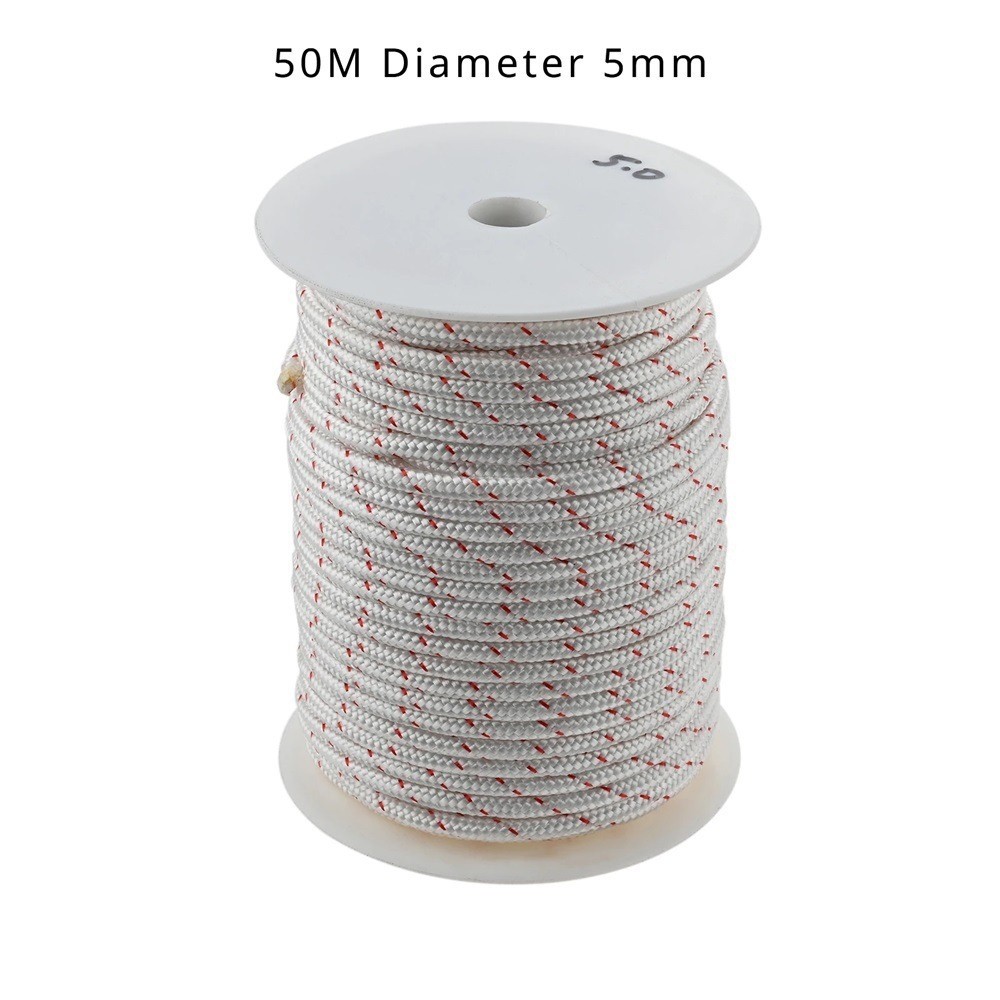50M corte motosserra cortador de grama diâmetro do motor 5mm náilon Pull-up corda Backhock Start corda