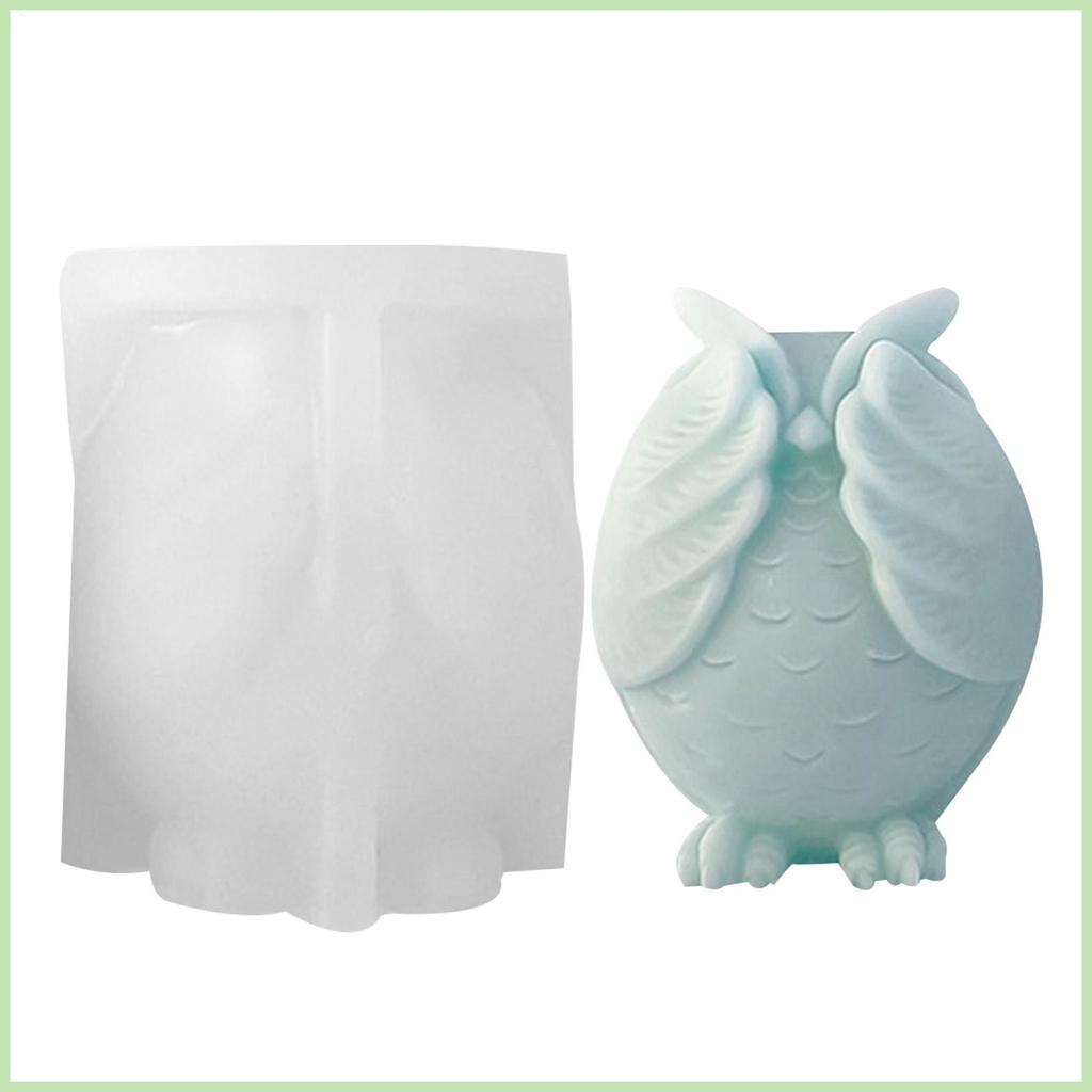 Molde De Silicone De Coruja 3D , Reutilizável Vela Fundição De Resina Antiaderente Para Artesanato Em Forma kagli1br