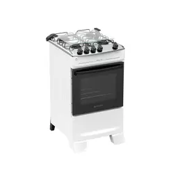 Fogão 4 Bocas Atlas Mônaco Top Mesa De Inox A Gás Bivolt Branco