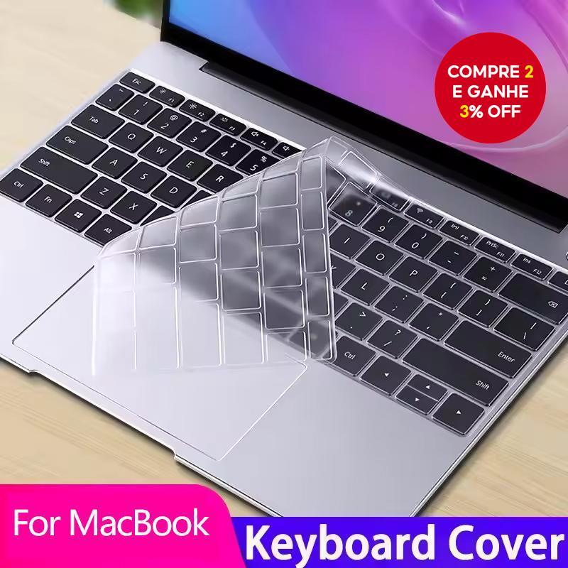 Capa De Teclado Para Macbook Air 13 15 Pro 14 16 M2 M3 M4 Protetora De Pele A3240 A3241 A2681 A2442
